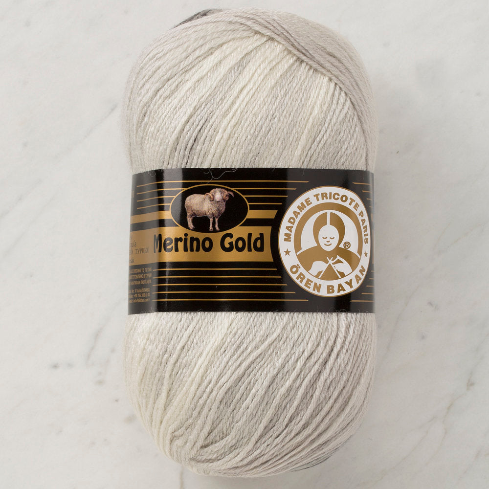 Örenbayan Merino Gold Batik Ebruli El Örgü İpi - 829